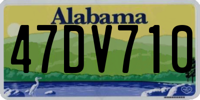 AL license plate 47DV710
