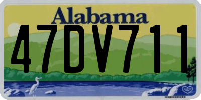 AL license plate 47DV711