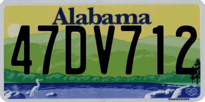 AL license plate 47DV712