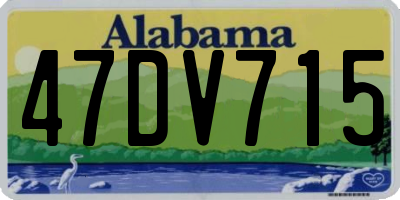 AL license plate 47DV715