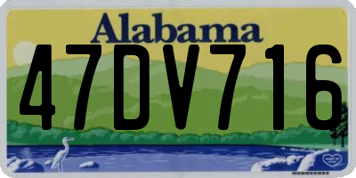 AL license plate 47DV716