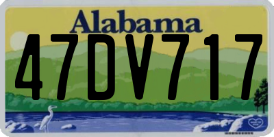 AL license plate 47DV717