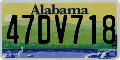 AL license plate 47DV718