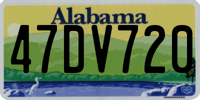 AL license plate 47DV720