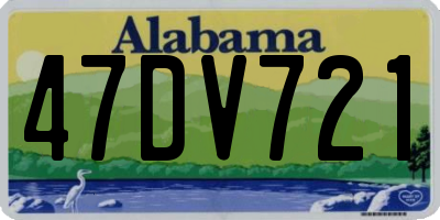 AL license plate 47DV721