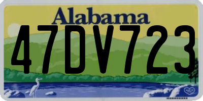 AL license plate 47DV723