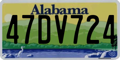 AL license plate 47DV724