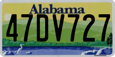 AL license plate 47DV727