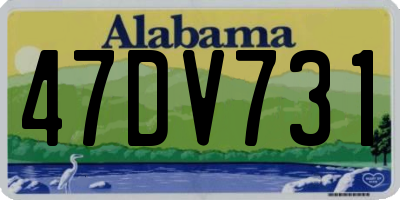 AL license plate 47DV731