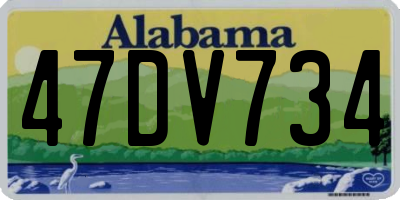 AL license plate 47DV734