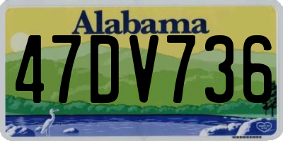 AL license plate 47DV736