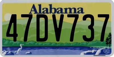 AL license plate 47DV737