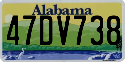 AL license plate 47DV738