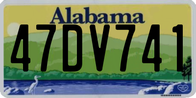 AL license plate 47DV741