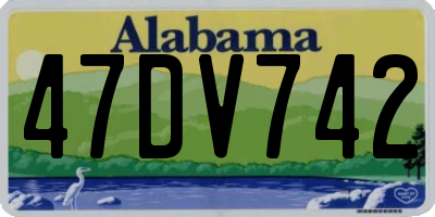 AL license plate 47DV742