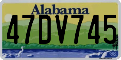 AL license plate 47DV745