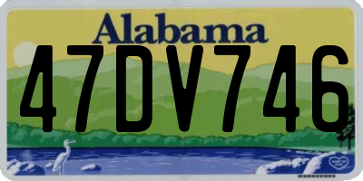 AL license plate 47DV746