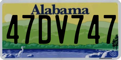 AL license plate 47DV747