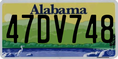 AL license plate 47DV748