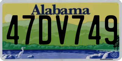 AL license plate 47DV749