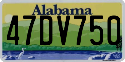AL license plate 47DV750