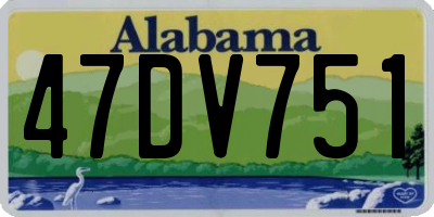 AL license plate 47DV751
