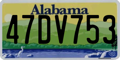 AL license plate 47DV753