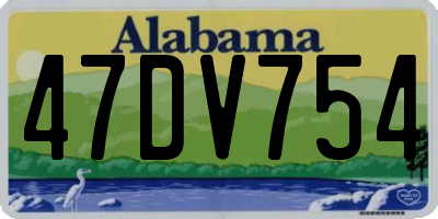 AL license plate 47DV754