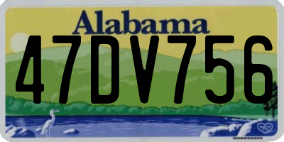 AL license plate 47DV756