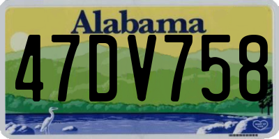 AL license plate 47DV758