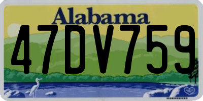 AL license plate 47DV759