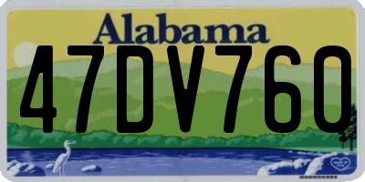 AL license plate 47DV760