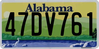 AL license plate 47DV761