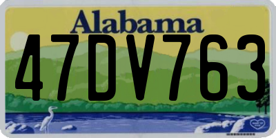 AL license plate 47DV763
