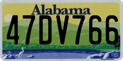 AL license plate 47DV766