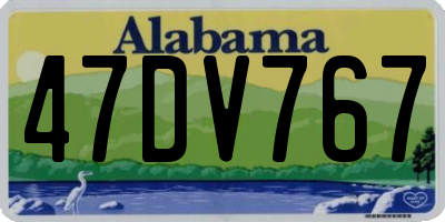 AL license plate 47DV767