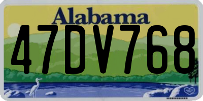 AL license plate 47DV768