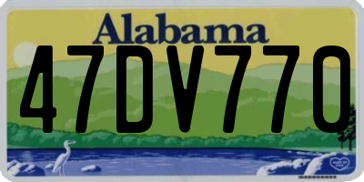 AL license plate 47DV770