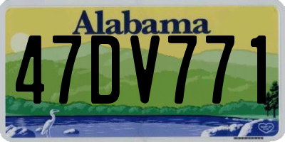AL license plate 47DV771