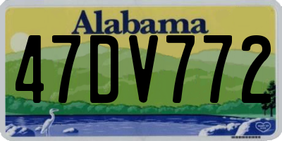 AL license plate 47DV772