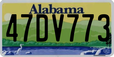 AL license plate 47DV773