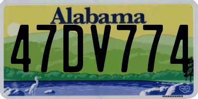 AL license plate 47DV774