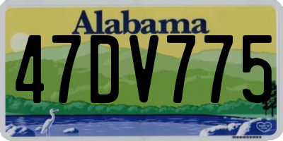 AL license plate 47DV775