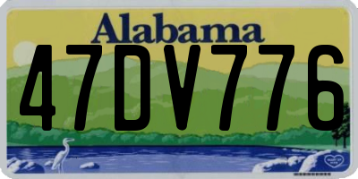 AL license plate 47DV776
