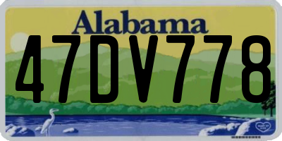 AL license plate 47DV778