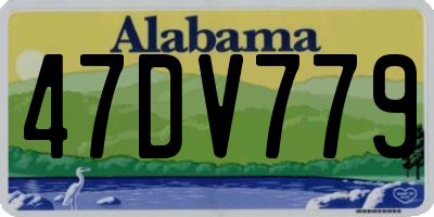 AL license plate 47DV779