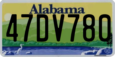 AL license plate 47DV780