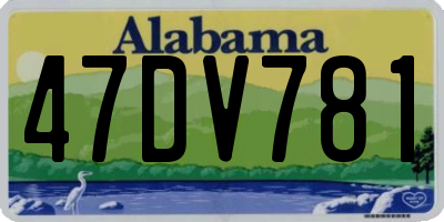 AL license plate 47DV781