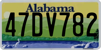 AL license plate 47DV782