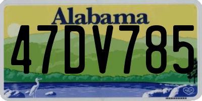 AL license plate 47DV785